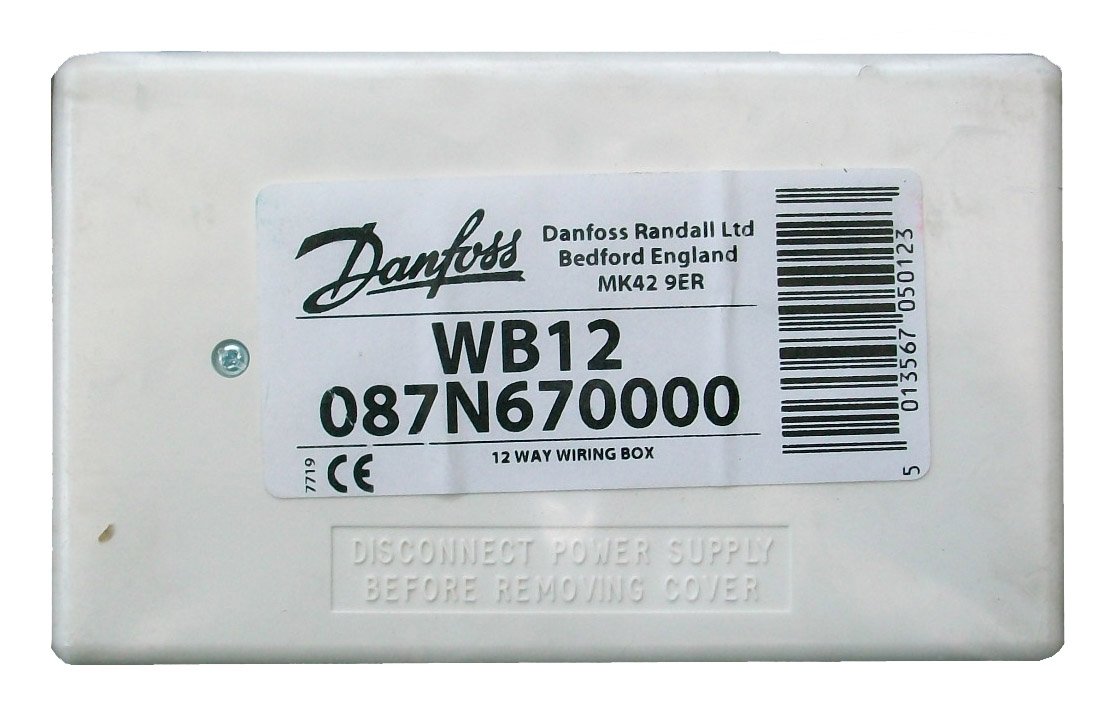Danfoss 087N670000 White WB12 Wiring Centre, Heating, Colour May Vary