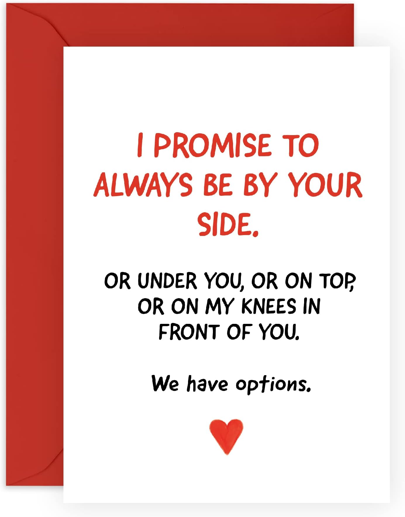 Central 23 Funny Anniversary Card By Your Side, On Top, Options For Husband Fiance Partner - Humorous Boyfriend Birthday Card - Naughty Valentine Card For Wife Girlfriend - Comes With Fun Stickers