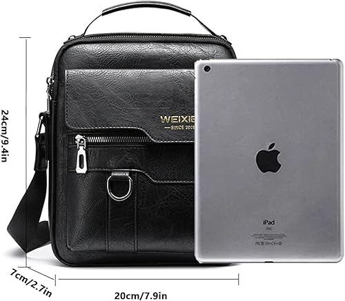 Miniatura 7 de Bolsa de mensajero para hombre, de piel sintética, bolsa de hombro, bolsa de viaje, bolso de hombre, bolso casual, bolsa de mano con personalidad,