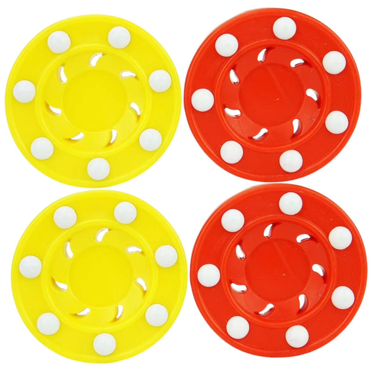 BRIGHTFUFU 4pcs Hockey Puck Ice Hockey Game Supplies for Training Multi-Function Ice Puck for Hockey Players Teams