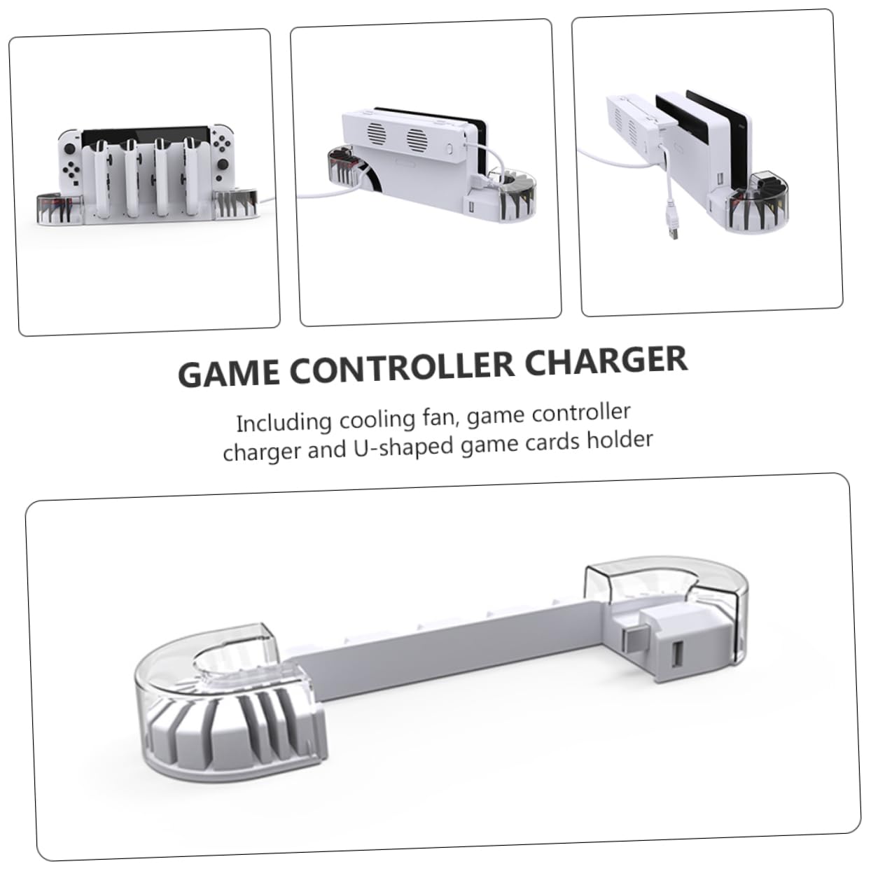 Homoyoyo Base de Carga Compatible Ventilador de Refrigeración para Controlador de Switch Incluye Cargador de Controlador Estación de Carga para Uso Casa