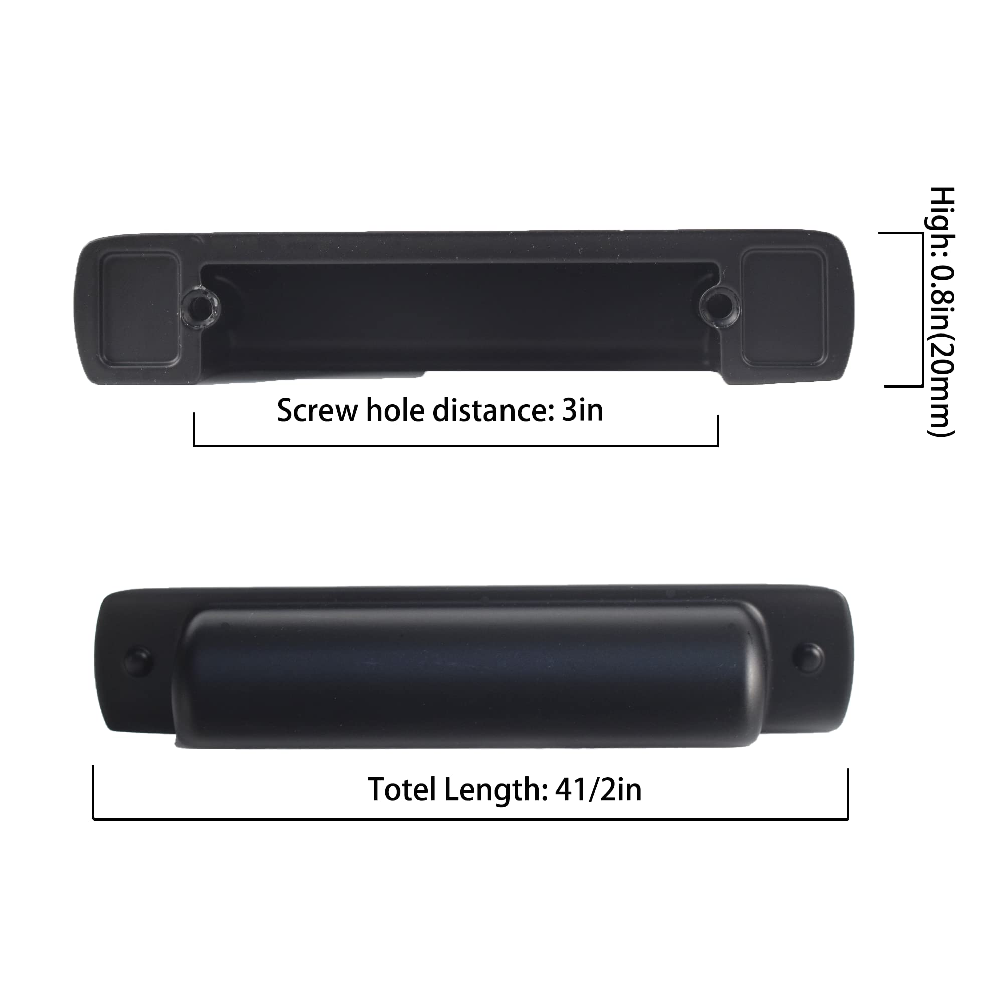 Cup Matte Black Cabinet Pull - FX263.76MB10, 3 in (76 mm) — KHTUMEWARE