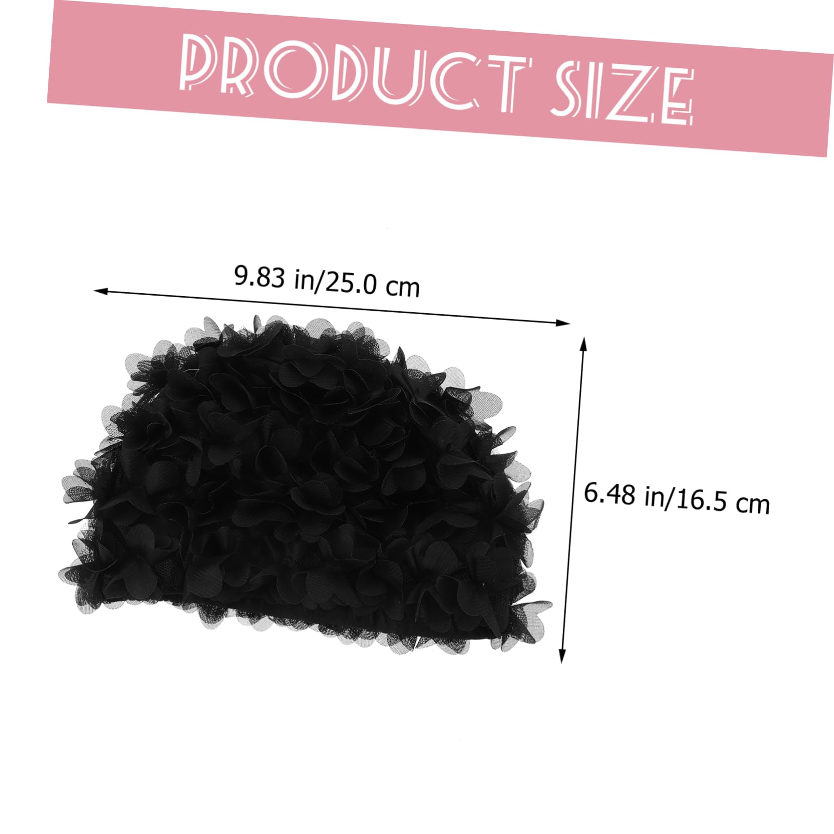Abaodam 2pièces Bonnet De Bain pour Femme avec Bonnet De Piscine pour Cheveux Longs Épais Ou Bouclés Facile à Enfiler Retirer
