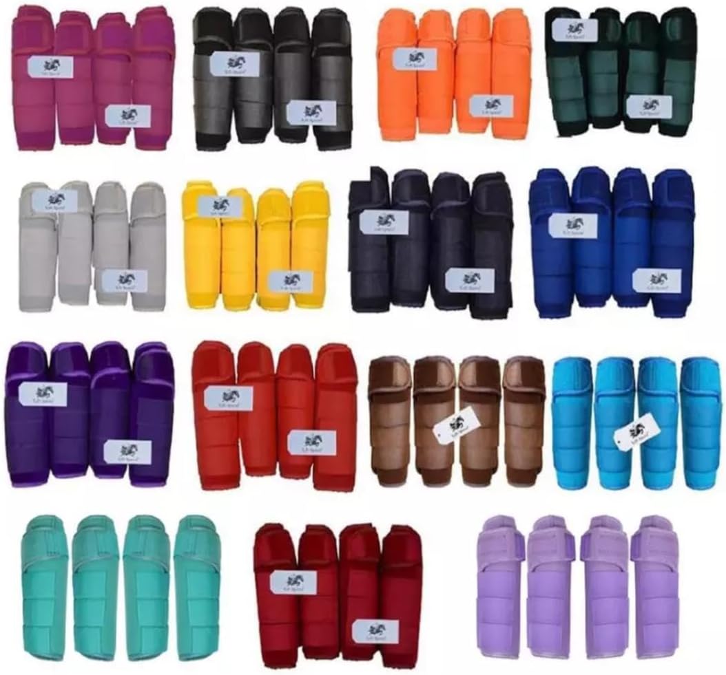 Full Cob Pony Horse Medicine Boots Brushing Boots Leg Wraps Protection Set of 2 and 4 Sports