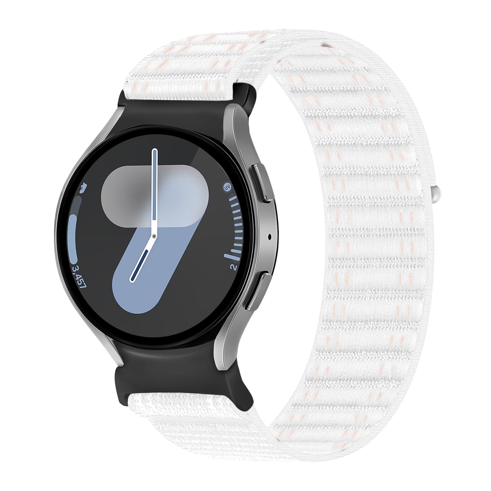 Fabric Band for Samsung Galaxy Watch 7 Band 40mm 44mm,Soft Nylon Bands for Galaxy Watch 6 5 4 FE Band 40mm 44mm/Galaxy Watch 6/4 Classic 47mm 43mm 46mm 42mm/5 pro 45mm Men Women,No Gap Sport Strap Wristband