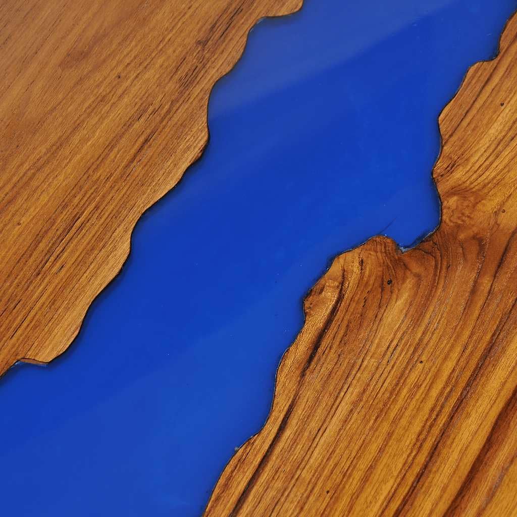 vidaXL Coffee Table, Round End Table with Wood Legs, Side Table for Living Room Bedroom, Home Furniture, Industrial Style, Teak Resin