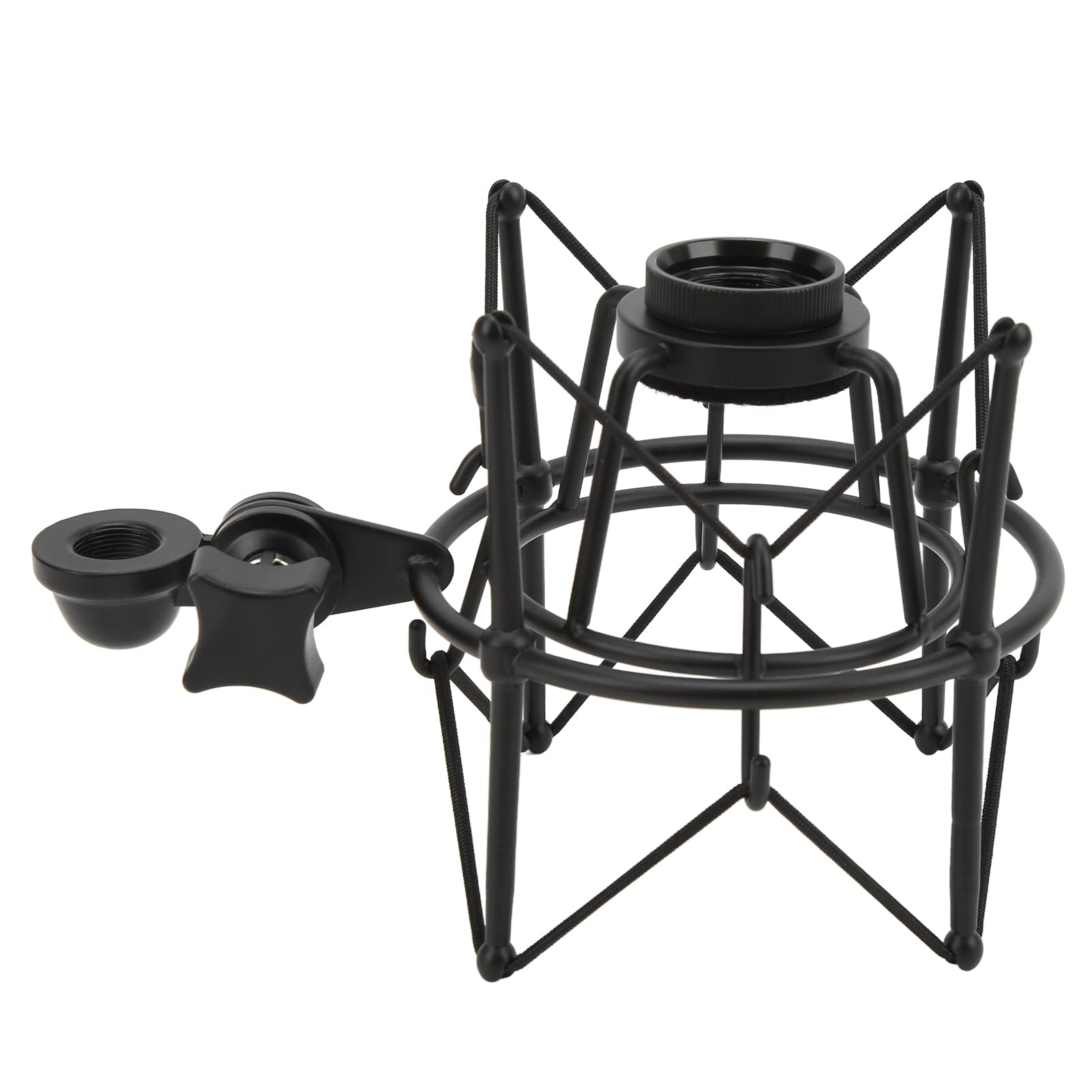 Ejoyous Supporto Antivibrante, Supporto per Microfono in Metallo Ampio Utilizzo Efficace e Regolabile per Studio Musicale (BLACK)