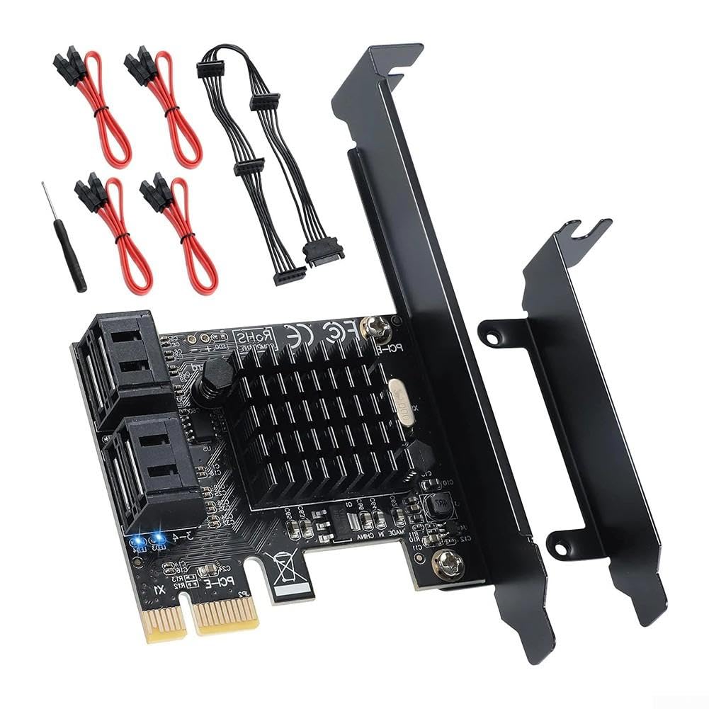 Pour pcie x1 pour carte contrôleur SATA 3.0 4 ports 6 Gbps pour