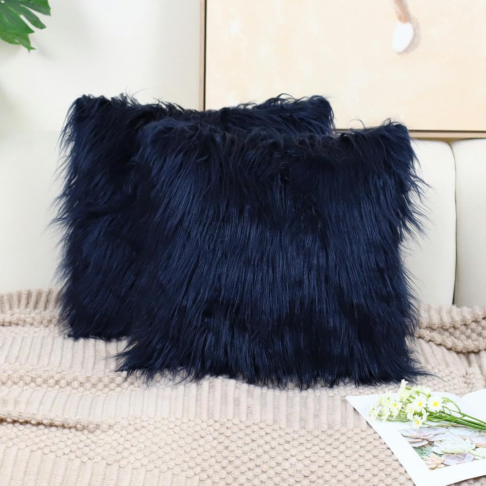 Housse de coussin de style nordique en peluche haut de gamme
