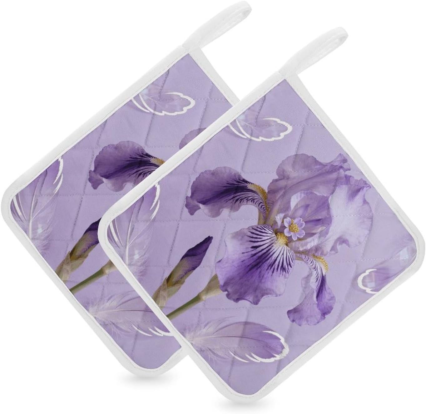 Lilac Purple Polyester Heat Resistant Pot Pad Non Slip Anti Scald Hot Dish Mat Reusable Table Protector for Kitchen Hot Pot Mat Wear Resistant Heat Proof Table Pad for Countertop Dining Room