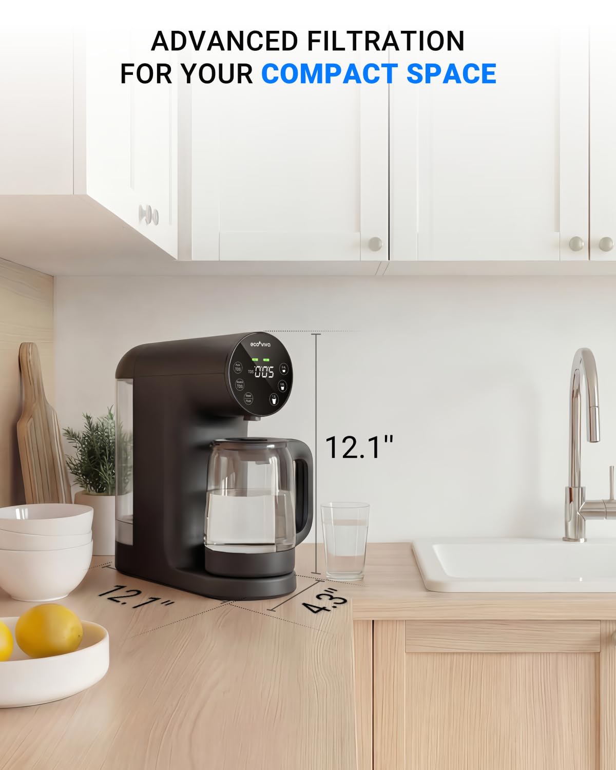 Amazon.co.jp: Ecoviva カウンタートップ逆浸透システムRO浄水器、5
