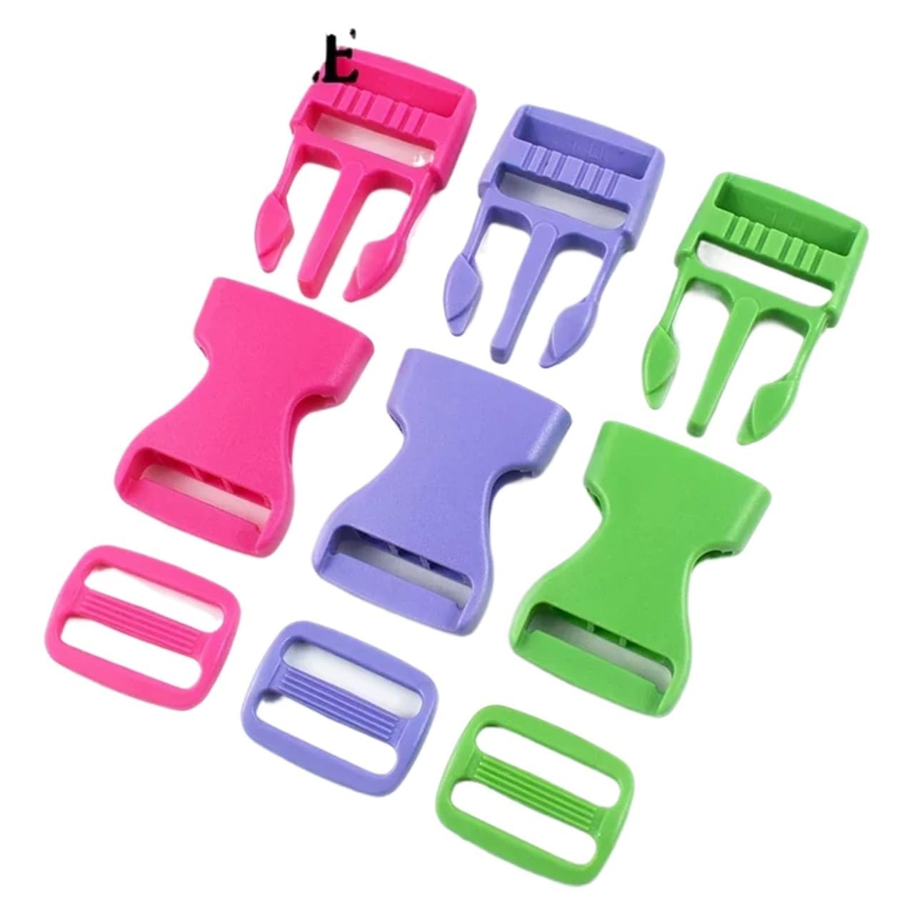 100 Sets Kunststoffschnallen, seitliche Schnallen, Taschengurt, Tri-Glide-Schiebenschnalle, Rucksack-Gürtel, Zubehör