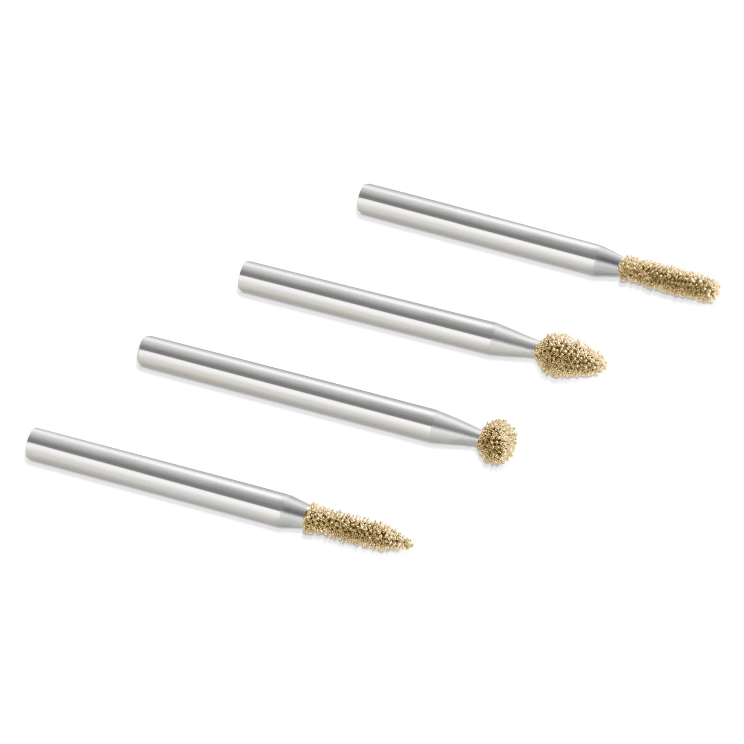 Kutzall 4-Piece Rotary Burr Detail Kit, 1⁄8" Shaft, Fine, Wood Carving Bit for Dremel Foredom, Ryobi, Milwaukee Tools - Image 2