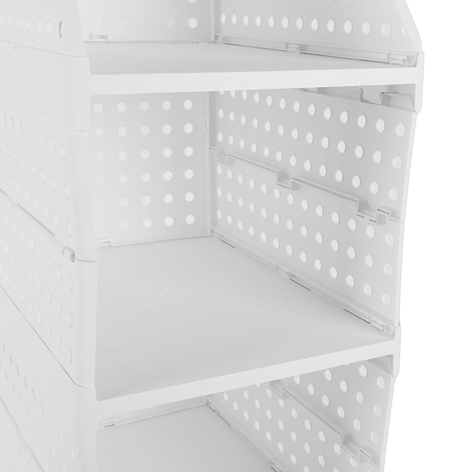 Jiawu Cesta Colgante para Armario, Organizador de Armario Plegable de Gran Capacidad, Cesta de Almacenamiento para con Ganchos Reforzados para Dormitorio, Lavandería, Dormitorio (3 niveles)