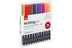 KingArt PRO Dual Twin-Tip Brush Pens Unleash Your Imagination with 24 Vibrant Watercolor Markers