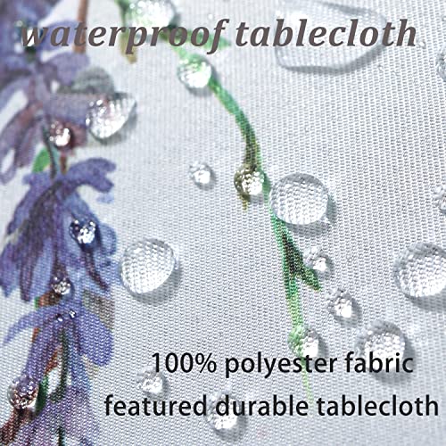 Sastybale Easter Rectangle Tablecloth, Spring Floral And Bunny Table Cloths Dust-Proof Wrinkle Resistant Polyester Table Cover For Decoration Holiday Kitchen Dinning Tabletop(60"X102") #TOP5