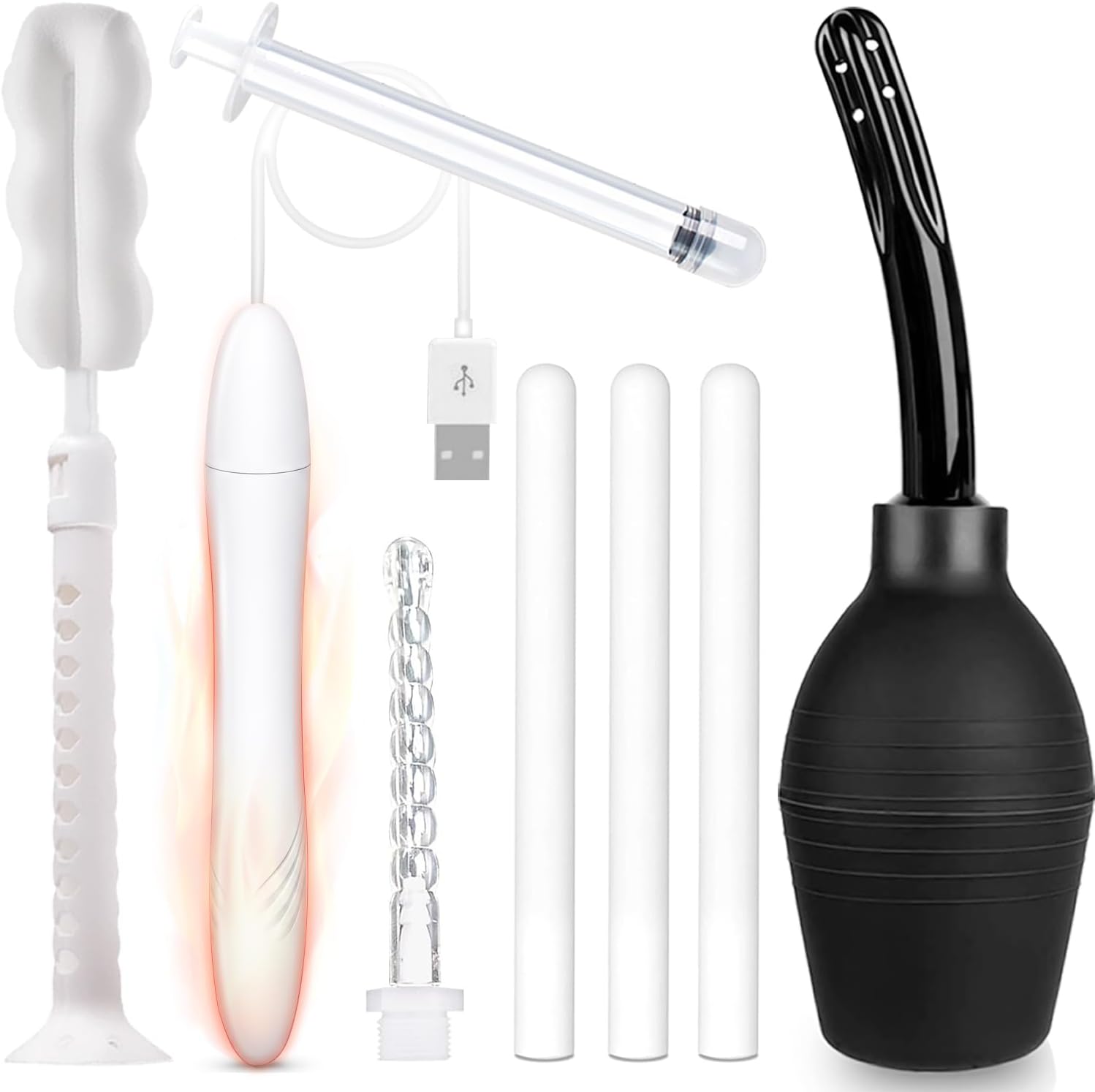 Sex Toy Cleaner Care Kits for Sex Doll Cleaning Male Masturbators, 8 Pcs Pocket Pussy Cleaner Adult Male Toy Heating Rod,Drying Rod,Lube Lubricant Applicator, Cleaning Brush,Vagina Anal Cleaner
