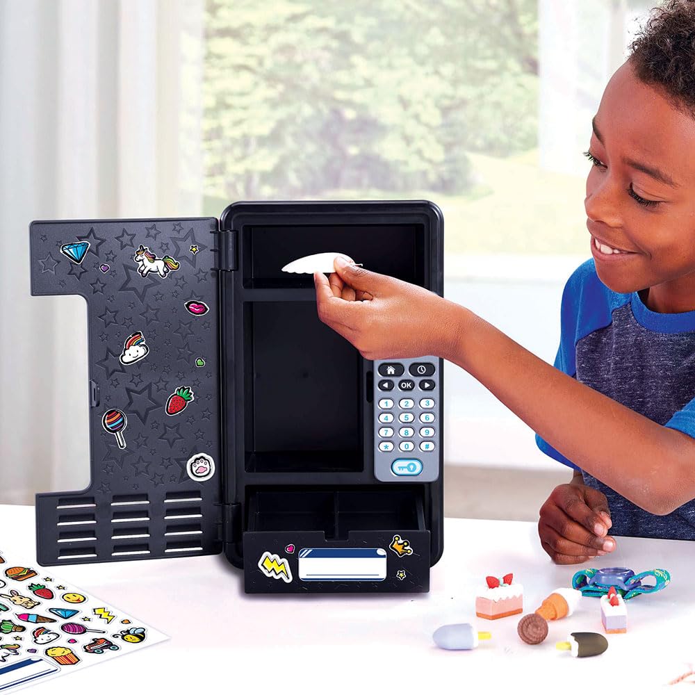 VTech - KidiSecrets, Mon Casier MagicLocker Noir et Vert, Coffre-Fort Secret avec Code, Enceinte, Jeux, Réveil, Boîte à Trésors à Personnaliser, Cadeau Enfant de 6 Ans à 12 Ans - Contenu en Français