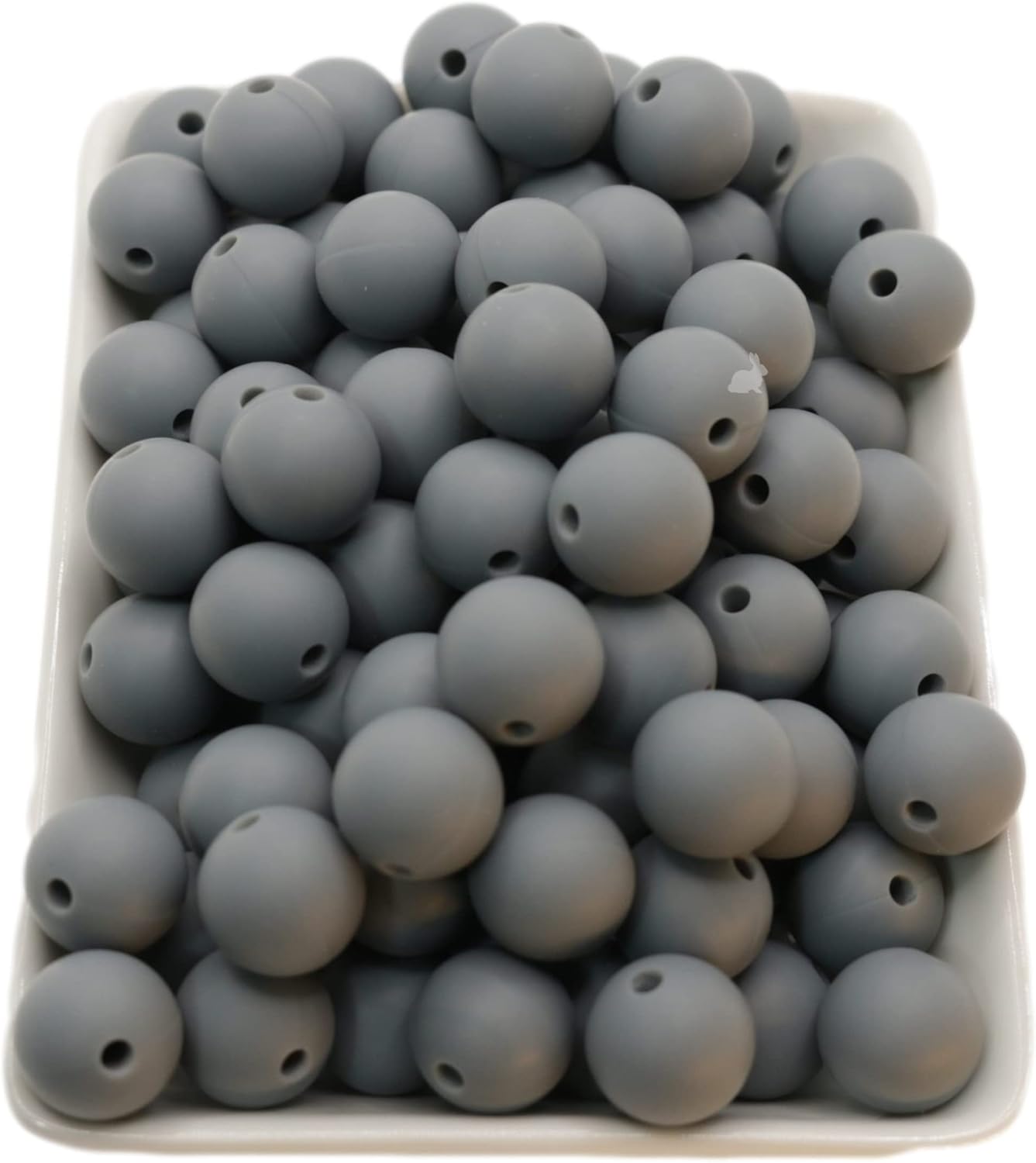 Dark Gray Silicone Beads for Keychain, Necklace, Bracelet Making Kit (12mm, 100pc) – Jewelry Making Kit