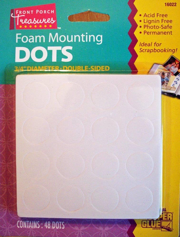 Foam Mounting Dots Double Sided 3/4" Diameter 48 Dots Per