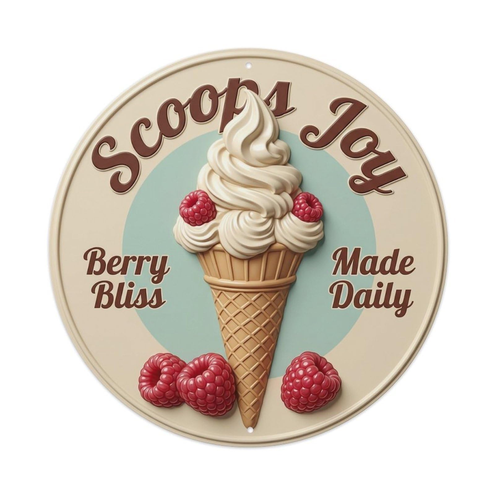 Scoops Joy Shabby Chic 1 Metal Tin Sign