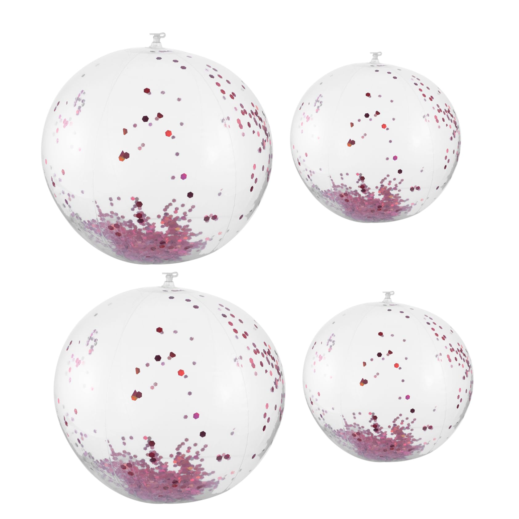 Milisten 4pcs Inflatable Beach Ball Playing Balls for Summer Pool Fun for Adults for Outdoor Activities and Family Bonding