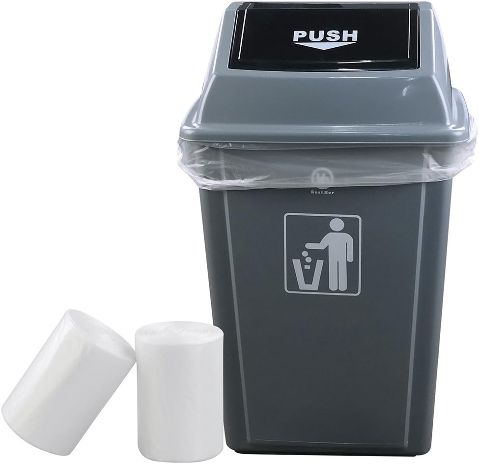 Idomy18 Gallon Clear Trash Bag, Heavy Duty, 100 Counts