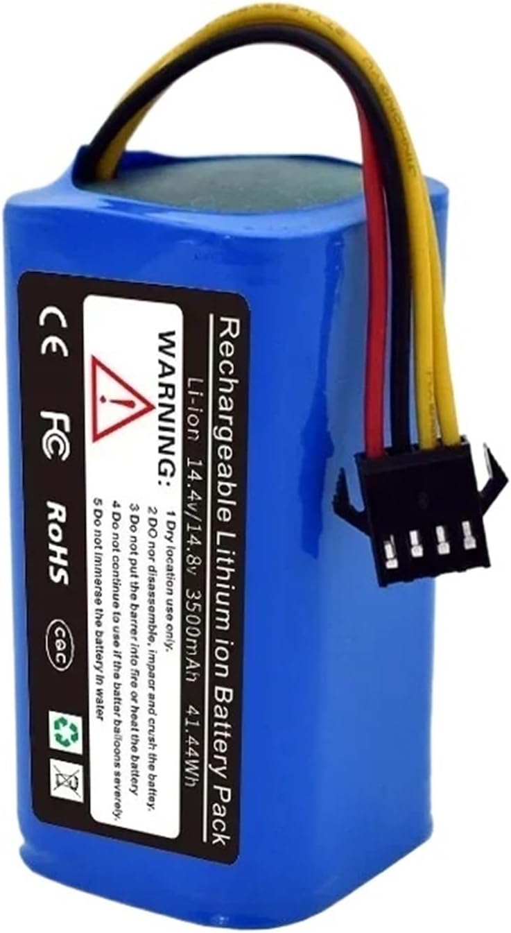 14.4V/14.8V 3500mAh Li-ion Battery, Compatible For Haier, Compatible For Xshuai, HXS-C3 Robot Vacuum Cleaner Sweeper Replacement Battery(1pcs 3200mAh)