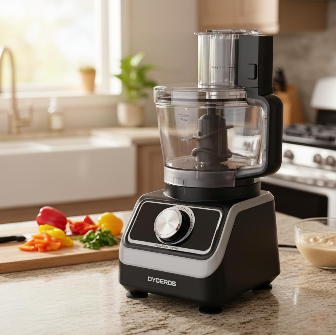 Robot de cuisine multifonction Dyceros MultiForce 1000W | Bol 1.5 L, 2 vitesses + turbo