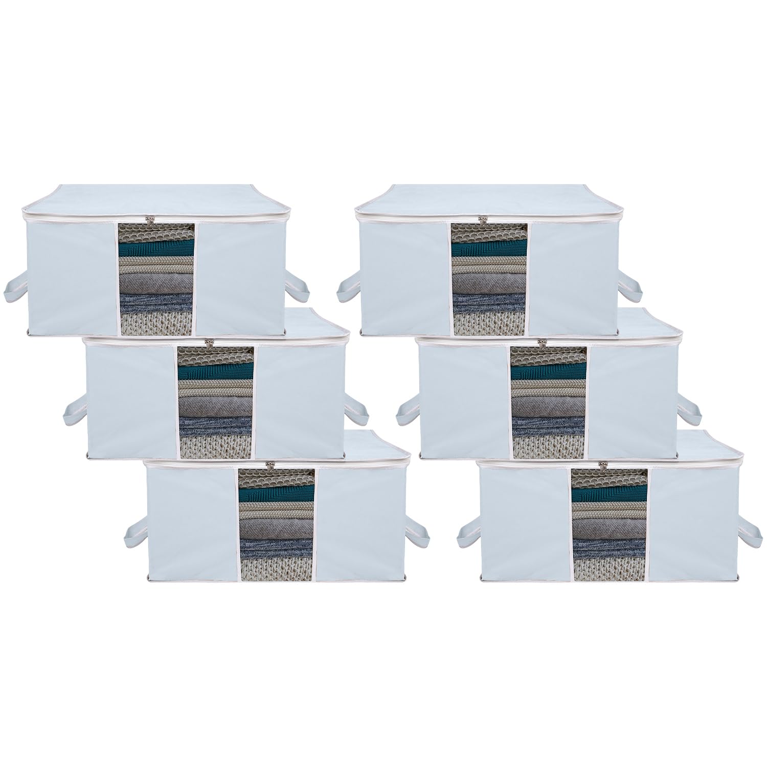 Kuber Industries 6 Piece Under Bed Foldable Organizer|Clothing Storage Bags|Blanket, Quilt, Comforter Cover (Grey) (B0CJ2HR81X) Amazon Price History, Amazon Price Tracker
