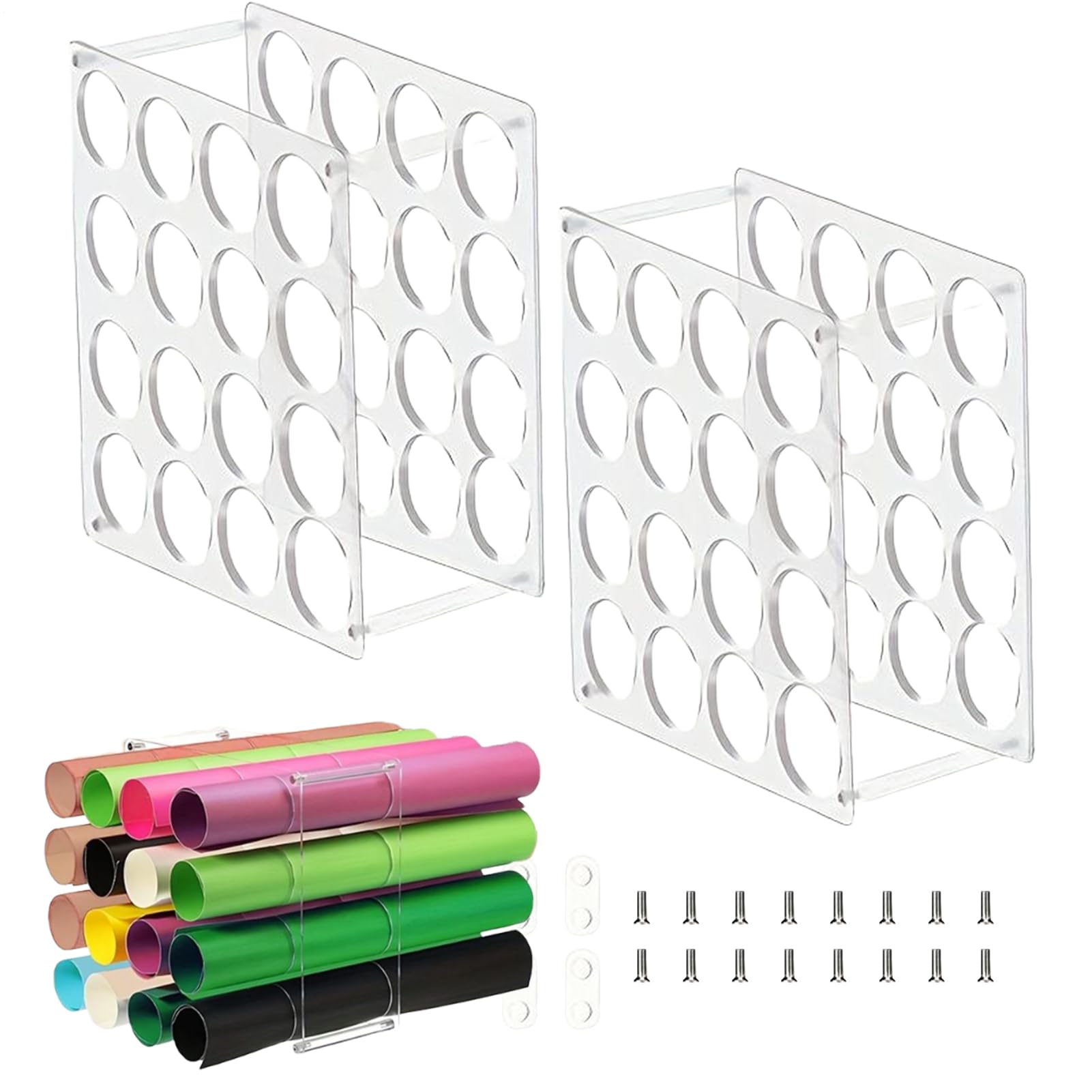 Rangement bureau créatif : support rouleau acrylique transparent