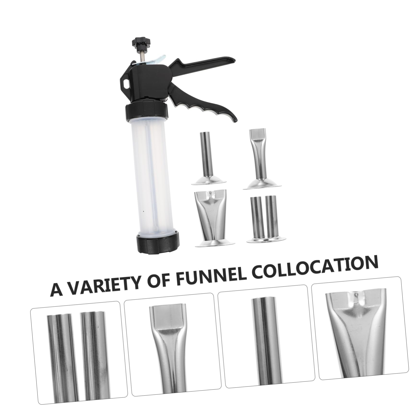 Cabilock 1set Manual Sausage Stuffer Sturdy Steel Sausage Filler Tool for Home Use Food-grade Material Easy to Operate Supplies