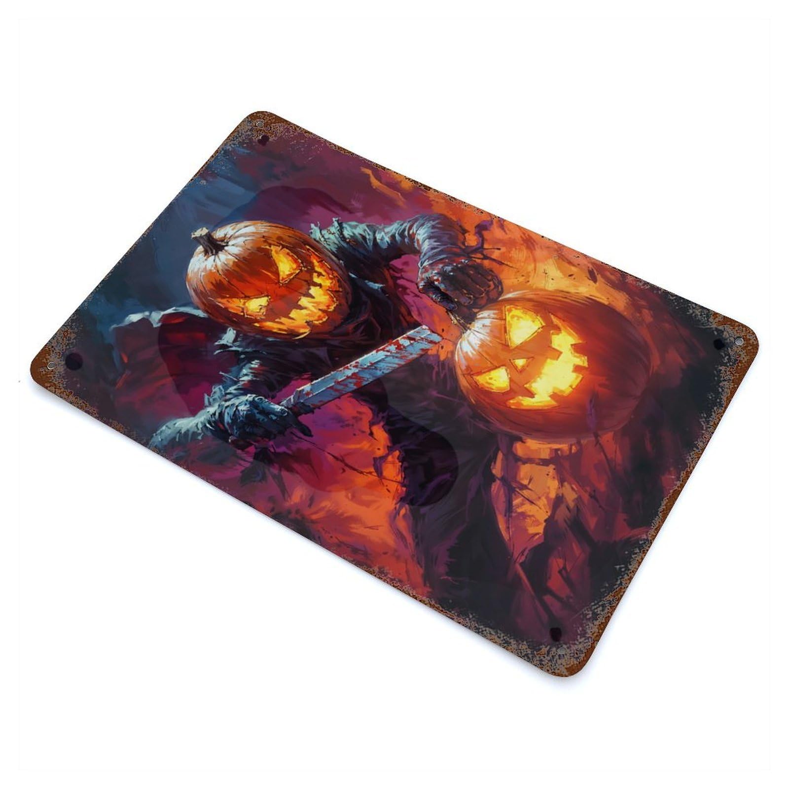 Halloween Vibes Posters Retro Metal Sign 11.8"x7.9", Vintage Wall Decor for Garage, Pub Or Kitchen