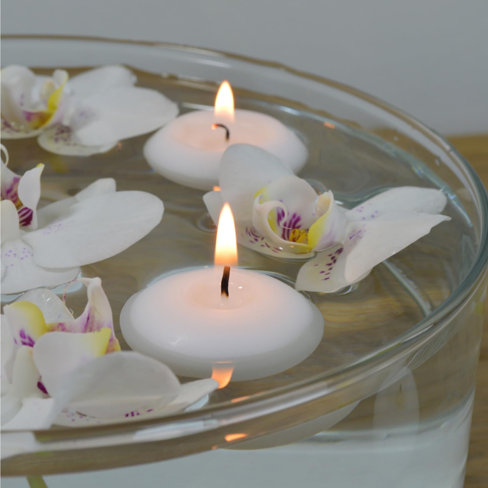 Candele galleggianti bianche, piccole candele per laghetto e piscina, in cera naturale, durata pulita, per matrimoni, feste, cene romantiche e San Valentino