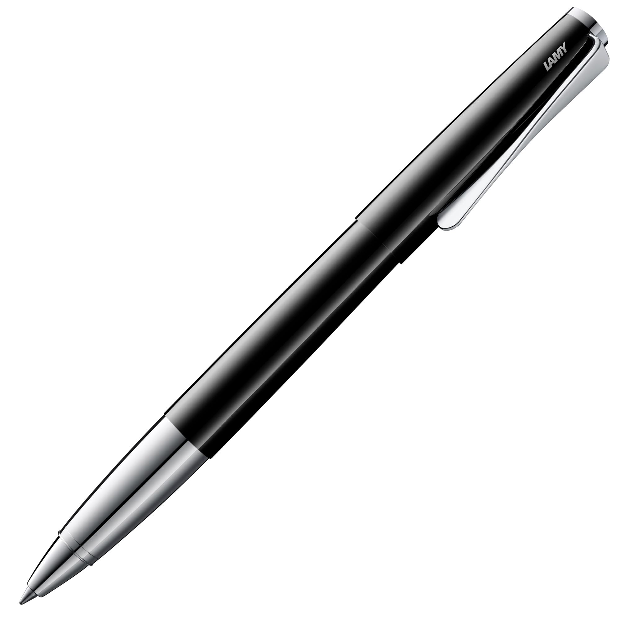 Lamy studio pianoblack roller - universale con involucro elegante in metallo - con clip a forma di elica e larghezza di tratto M - con refill roller M 63 nero