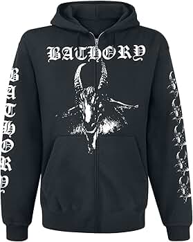 Amazon.com: Bathory Hoodie Goat Band Logo Official Mens