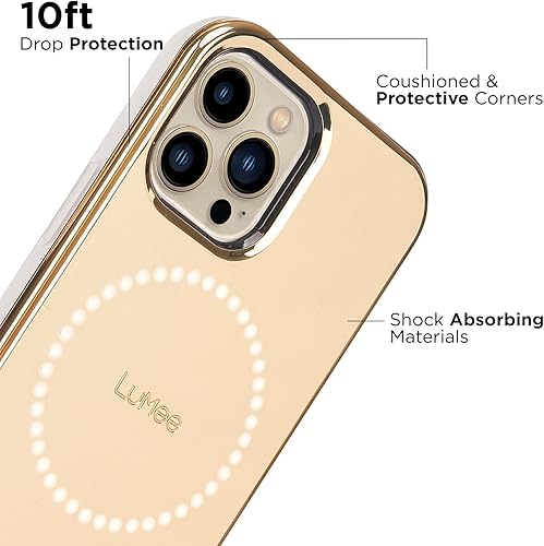 Miniatura 3 de LuMee Halo - Funda iluminada para selfie para iPhone 13 Pro Max - Iluminación LED ajustable incorporada - 6.7 pulgadas - Espejo dorado