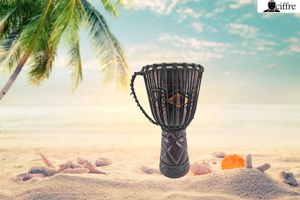 Große Trommel Djembe Darbuka Bongo Premium Rasta Style Sehr guter Klang 60cm U6