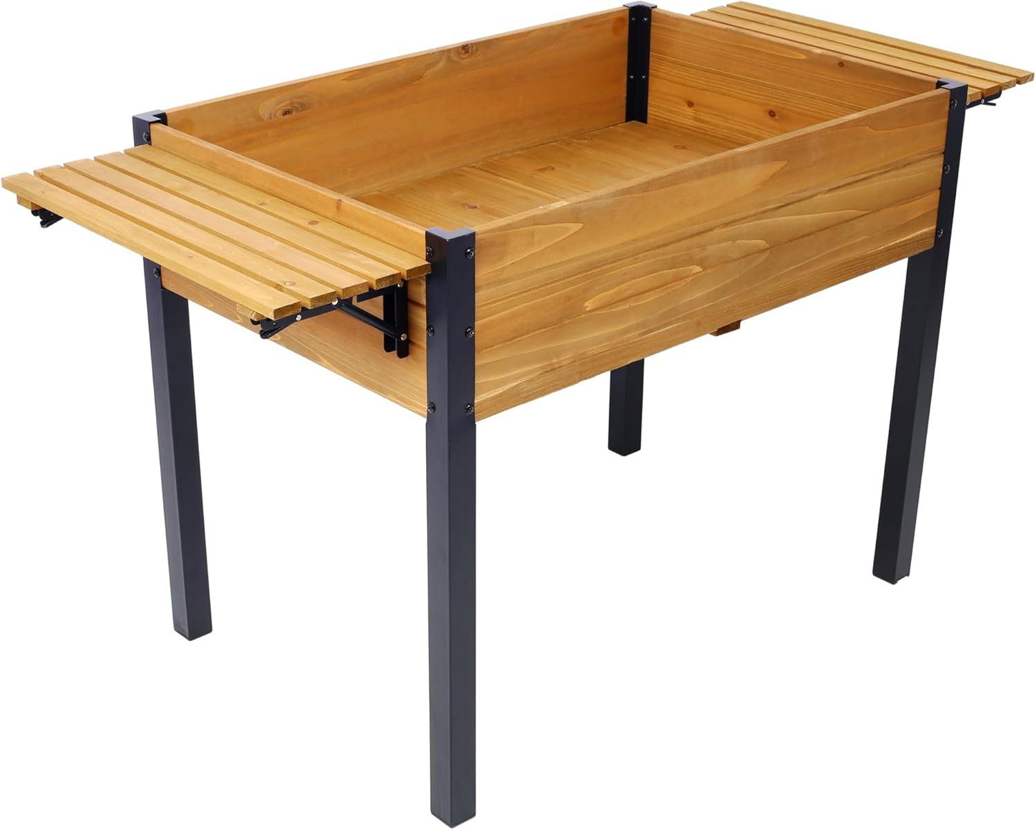 Elevated Garden Planter Box with Integrated Storage Shelf for Patio, Deck, and Balcony Gardening | Grow Herbs, Vegetables, and Flowers Conveniently