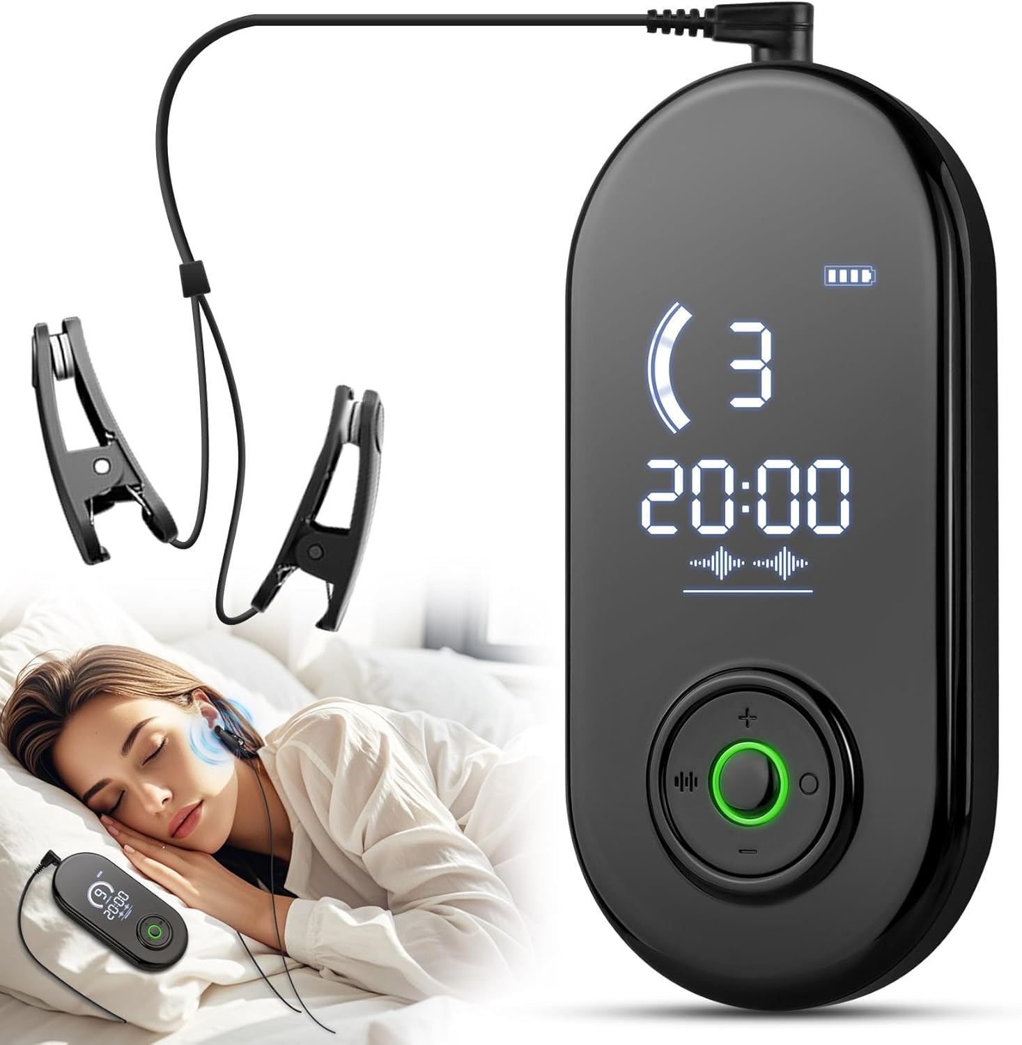 Aide au sommeil pour adultes - Appareil de stimulation du nerf vago | Clip d'oreille pour soulager l'anxiété et le stress, améliore le sommeil profond et favorise la tranquillité intérieure