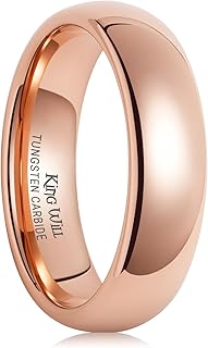 Men's Women's 1.5mm 2mm 4mm 6mm 8mm Tungsten Carbide Ring 24k Gold Plated Rose Gold Plated Domed Polished Finish Wedding Band