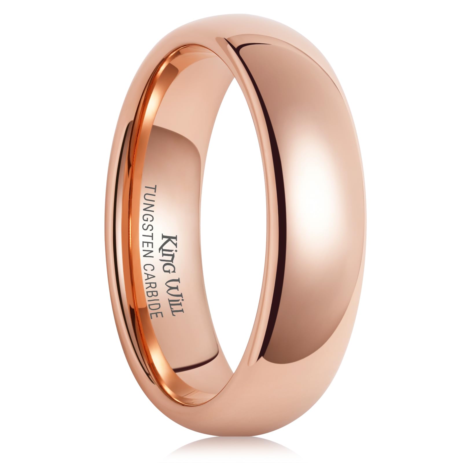 Men's Women's 1.5mm 2mm 4mm 6mm 8mm Tungsten Carbide Ring 24k Gold Plated Rose Gold Plated Domed Polished Finish Wedding Band