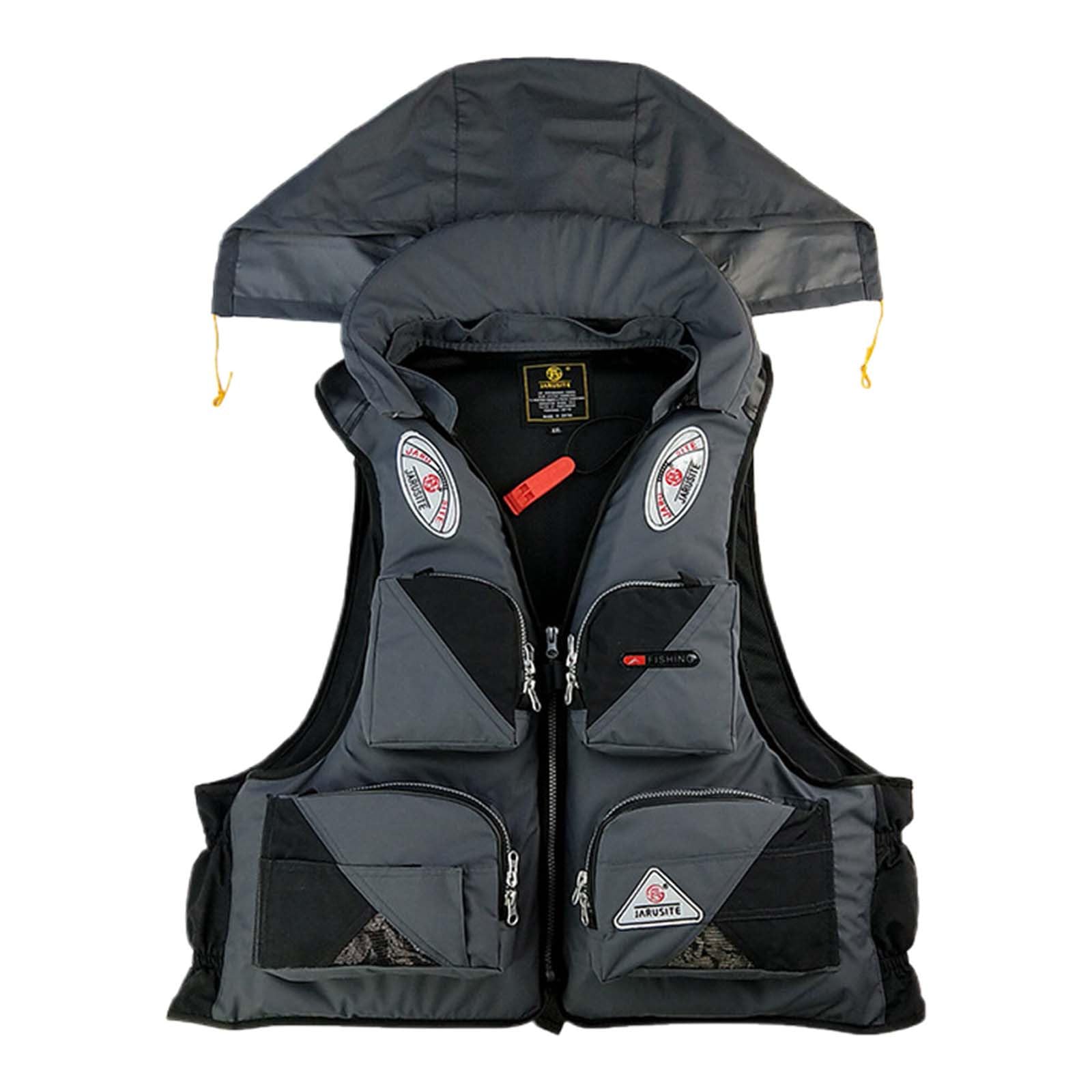 Chaleco de kayak desmontable para adultos con espuma y bolsillos chaleco de natación para alta flotabilidad ligero con correas ajustables para kayak bote remo deportes acuáticos