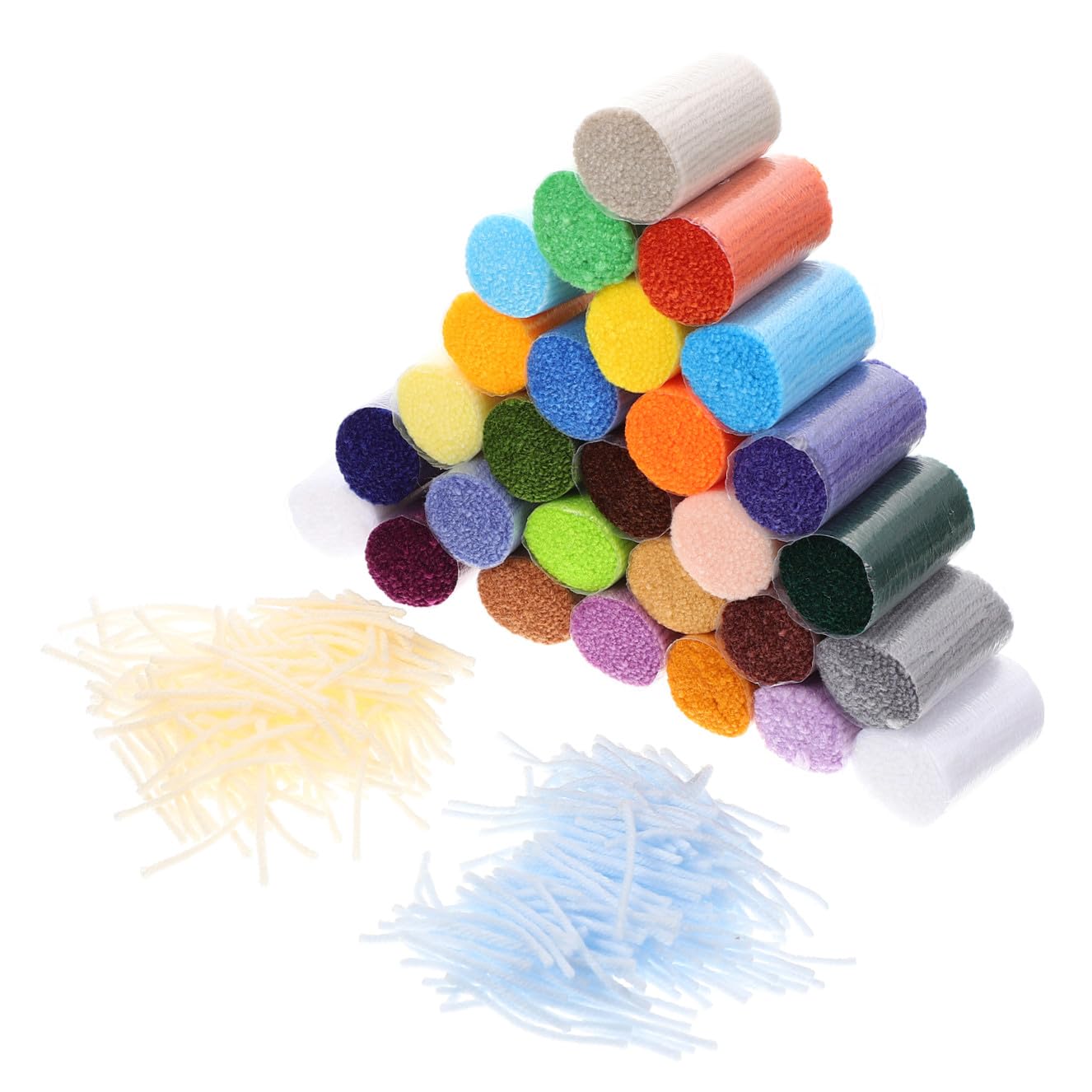 SHINEOFI Vorgeschnittenes Handarbeitsgarn Modisches Garn aus Polyester 30 Rollen Weiches und Sicheres Garn zum Häkeln und Sticken Zufällige Farbe für Selbstgemacht und Teppichherstellung