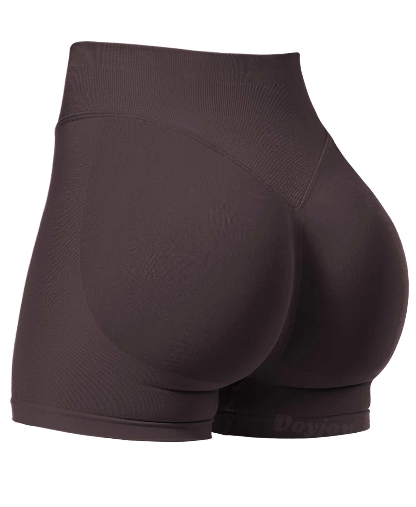 VOYJOY Women Workout Impact Shorts 2.5"/ 3.6"/ 4.5"/ 6" Scrunch Butt Booty | Tummy Control, High Waisted, Bike Short, Gentle Compression, for Women