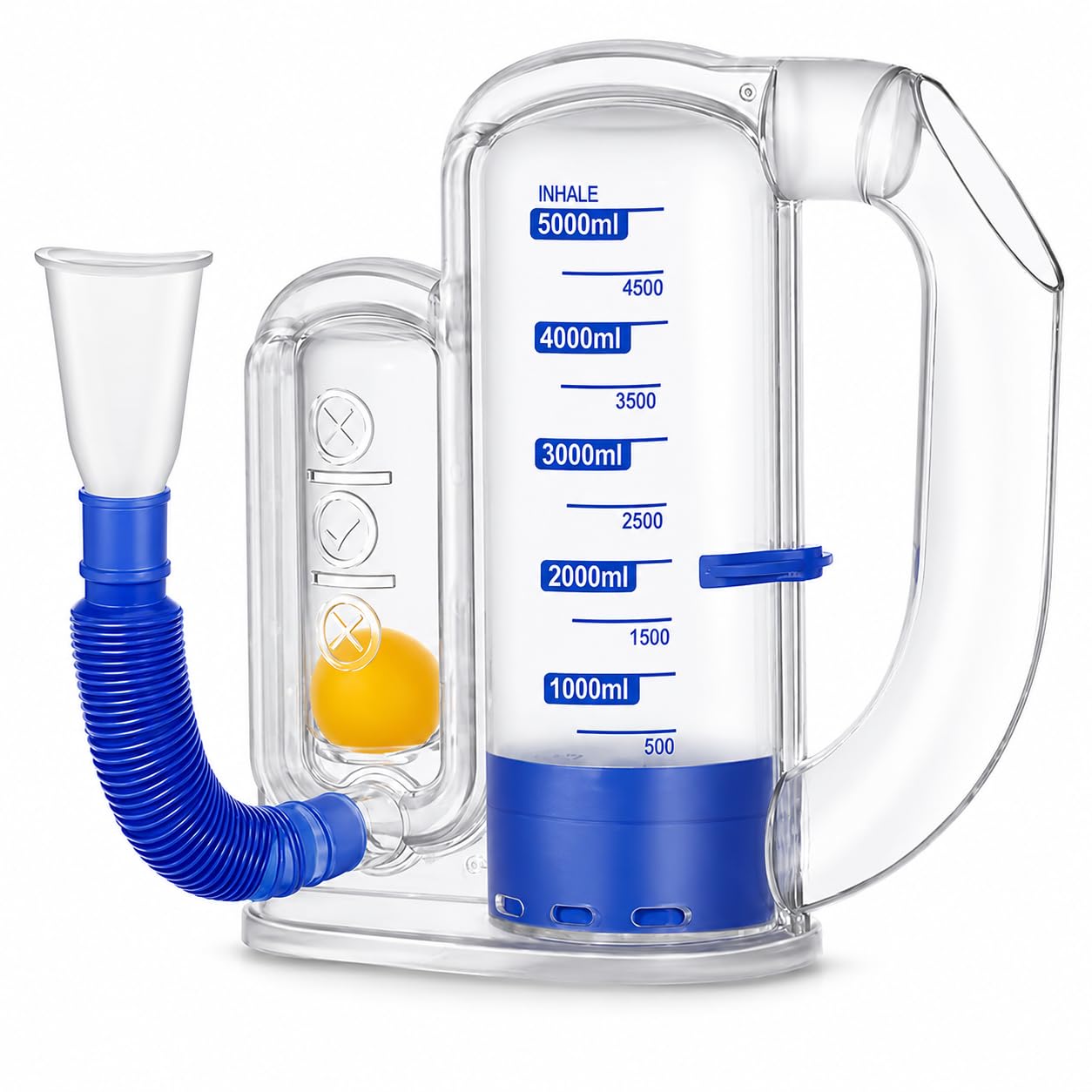 Breathing Exercise Spirometer, 5000 ml Lung Exerciser & Respiratory Trainer for Deep Breathing, Incentive Spirometer for Adults & Children, Respiratory Fitness Device-picture-15