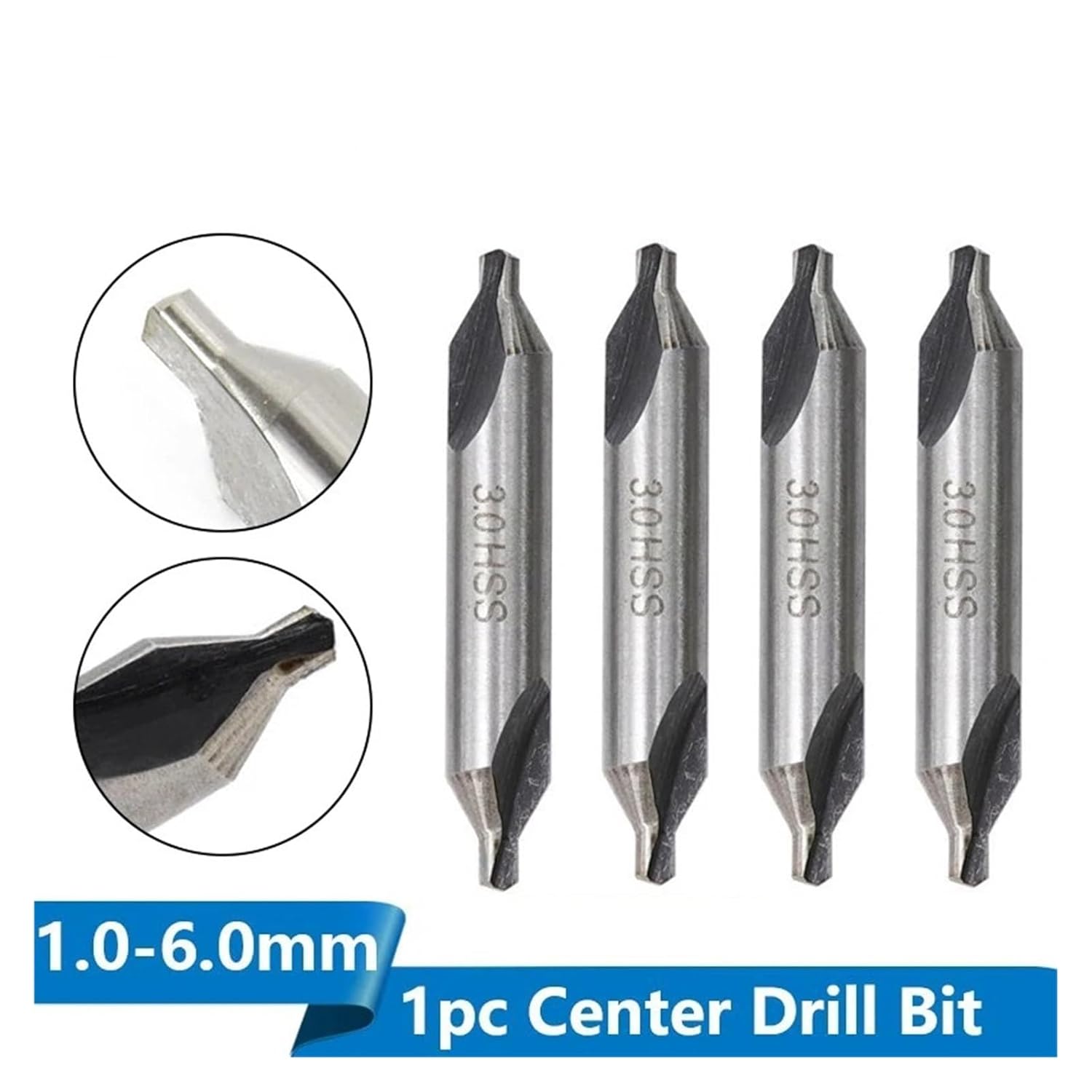 1PCS HSS Center Drills Bit 60 Degree Metal Drill Bit Power Tools Hole Drilling Hole Cutter 1.0/1.5/2.0/2.5/3.0/3.5/4.0/5.0mm(6.0mm)