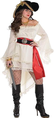 Miniatura 3 de Vestido de doncella pirata, blanco, talla estándar, 1 pieza