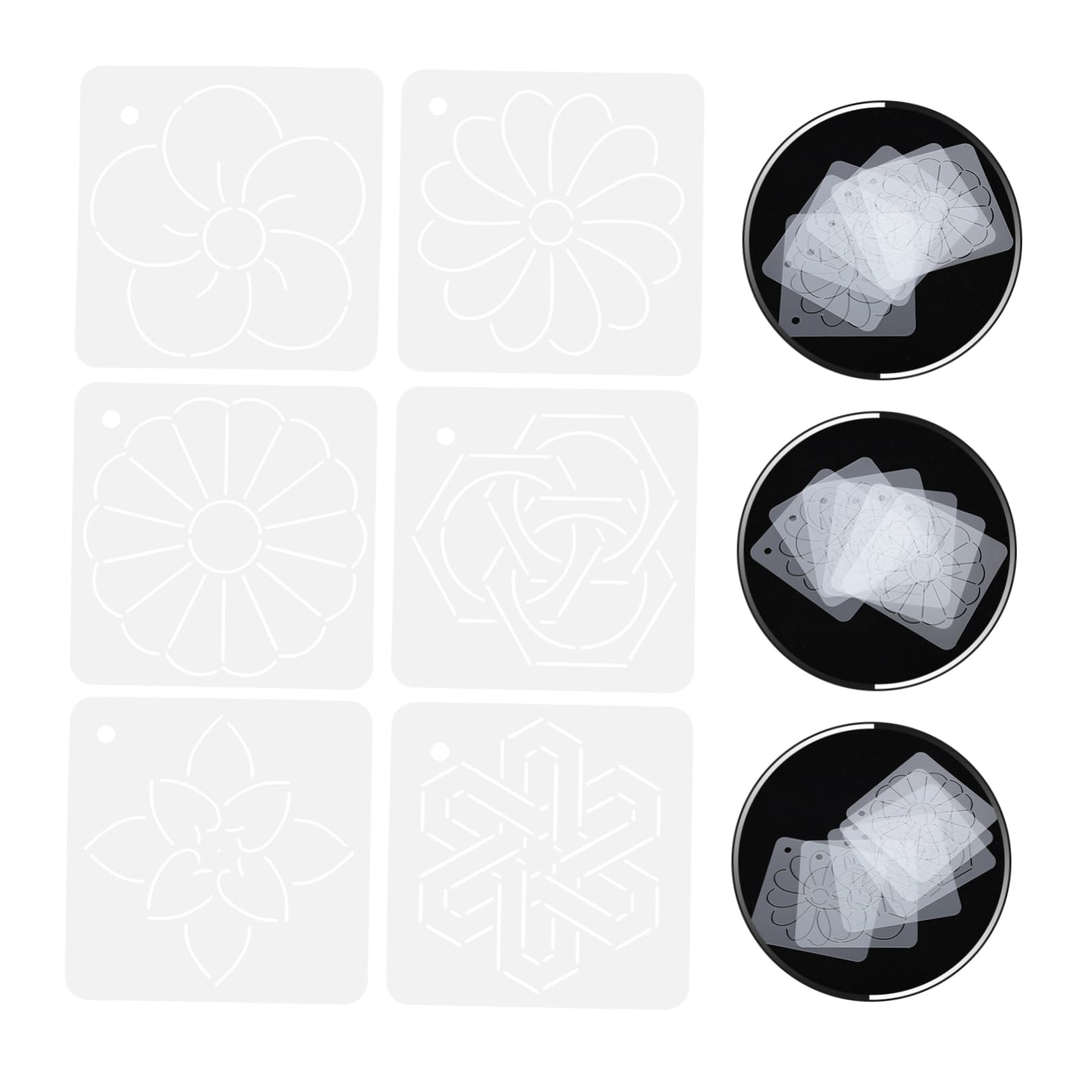 STOBOK 18piezas Plantillas De Acolchado Acrílicas Para Herramientas De Costura y Patchwork Material Duradero y Flexible Para Bordado y Manualidades