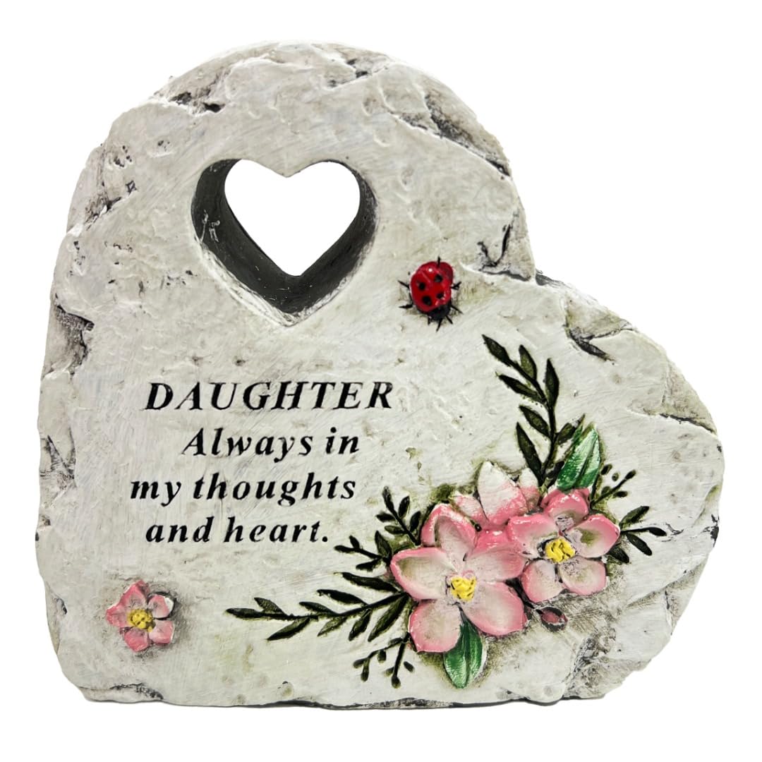 Angraves Special Daughter Graveside Memorial Love Heart Flower Ladybird Grave Plaque Ornament Decoration